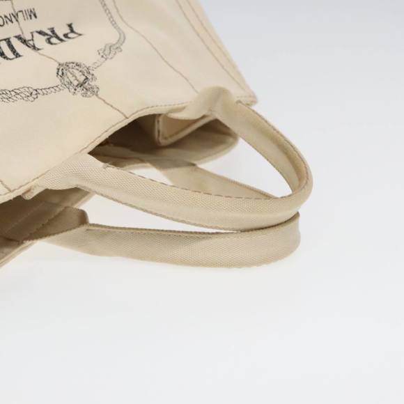 PRADA Canapa GM Hand Bag Canvas White Auth ep4930 - Picture 7 of 16
